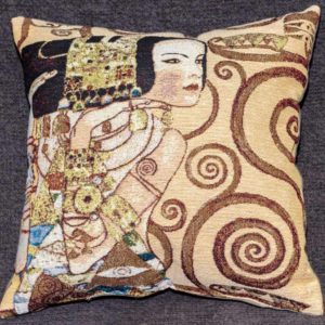 Arazzo cuscino “Attesa” Gustav Klimt   (cm 33×33)